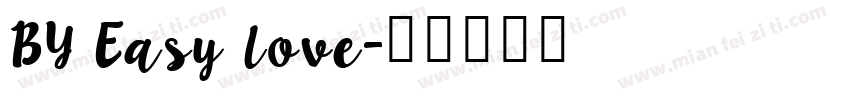 BY Easy love字体转换